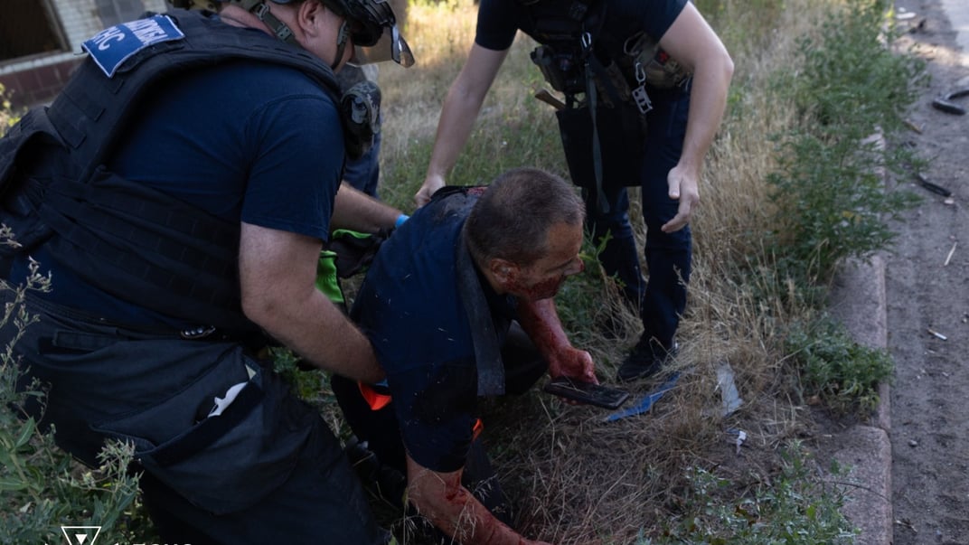 У Костянтинівці російський БпЛА атакував рятувальників, 29 липня 2025 року