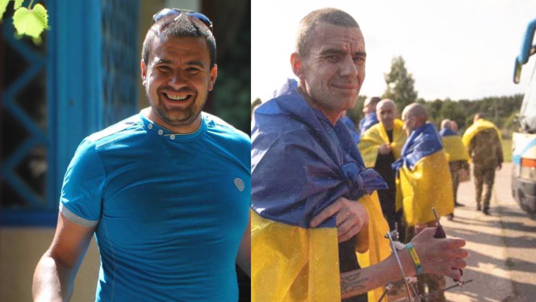 Владимир Жиленко до и после российского плена, в котором он провел 808 дней