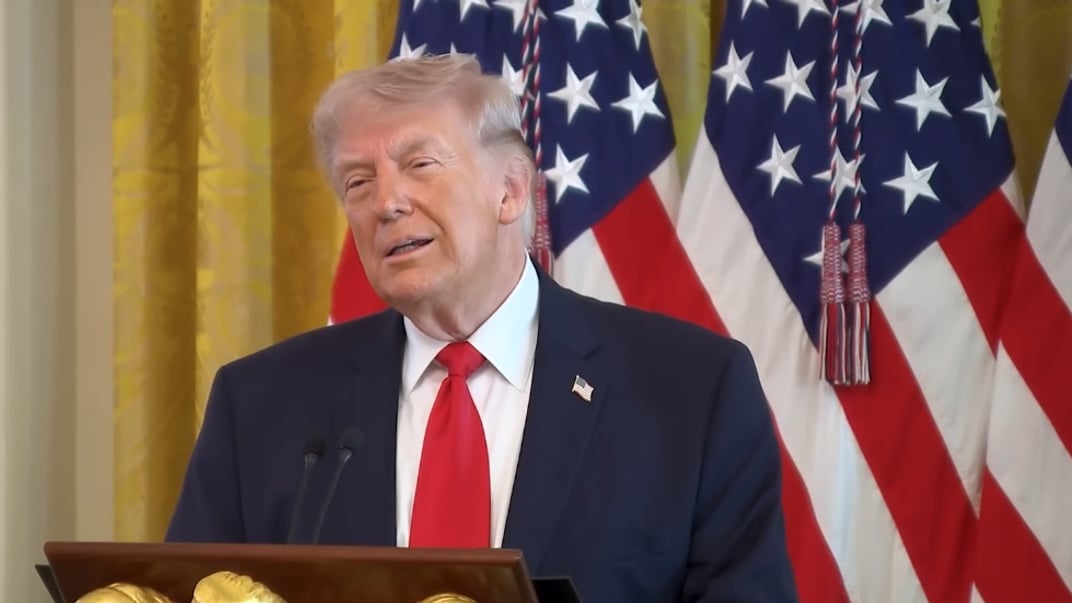 Президент США Дональд Трамп під час виступу з нагоди великоднього обіду у Білому домі, 1 квітня 2026 року