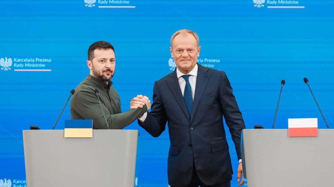 Ілюстративне фото. Президент України Володимир Зеленський та прем’єр-міністр Польщі Дональд Туск