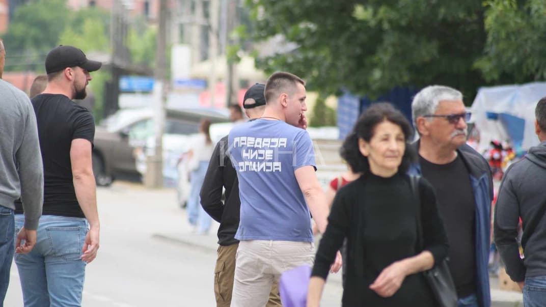 Син президента Сербії Данило Вучич у місті Грачаниця, що в Косові, 28 червня 2023 року