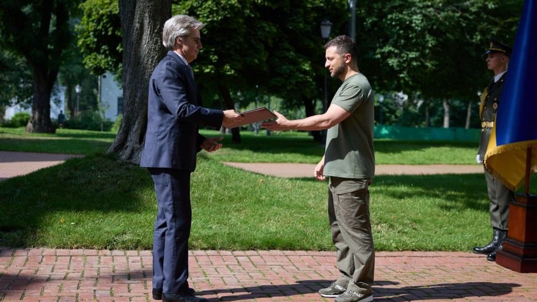 Президент Володимир Зеленський прийняв вірчу грамоту у посла Бельгії в Україні