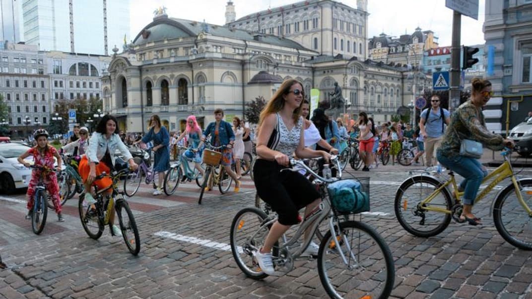 Женский велопробег в Киеве 2018