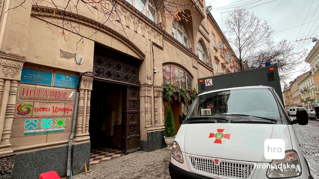 Будівля суду у Львові, де розглядають справу про вбивство Ірини Фаріон, 3 січня 2025 року