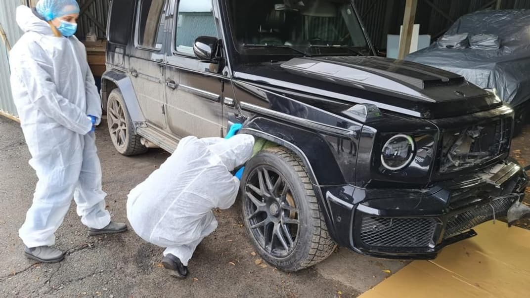 Автомобиль из кортежа Александра Ярославского после аварии