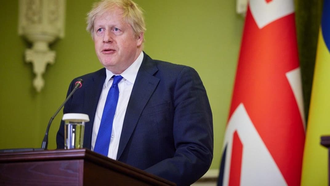 Премьер-министр Великобритании Борис Джонсон в Киеве, 9 апреля 2022 года