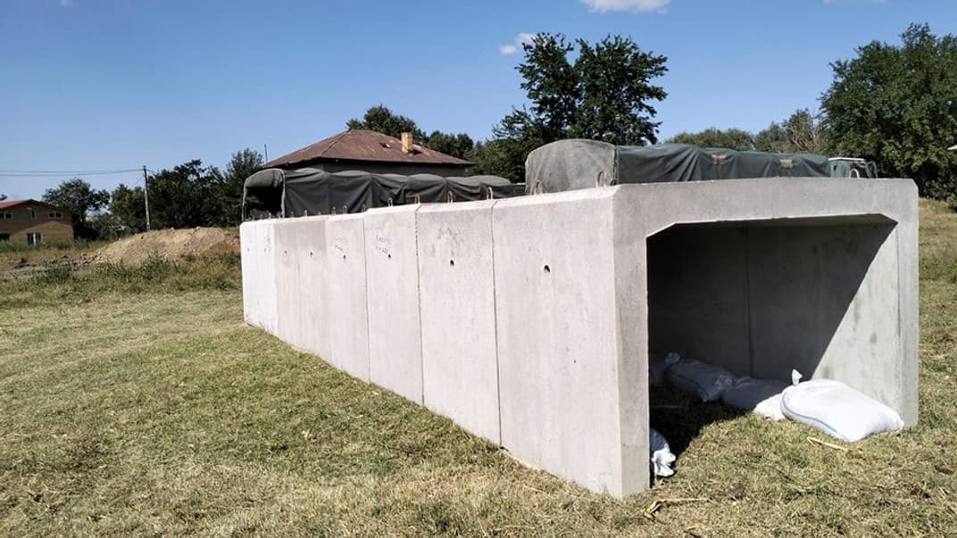 Укрытия, установленные в селе Плауру румынского уезда Тулча