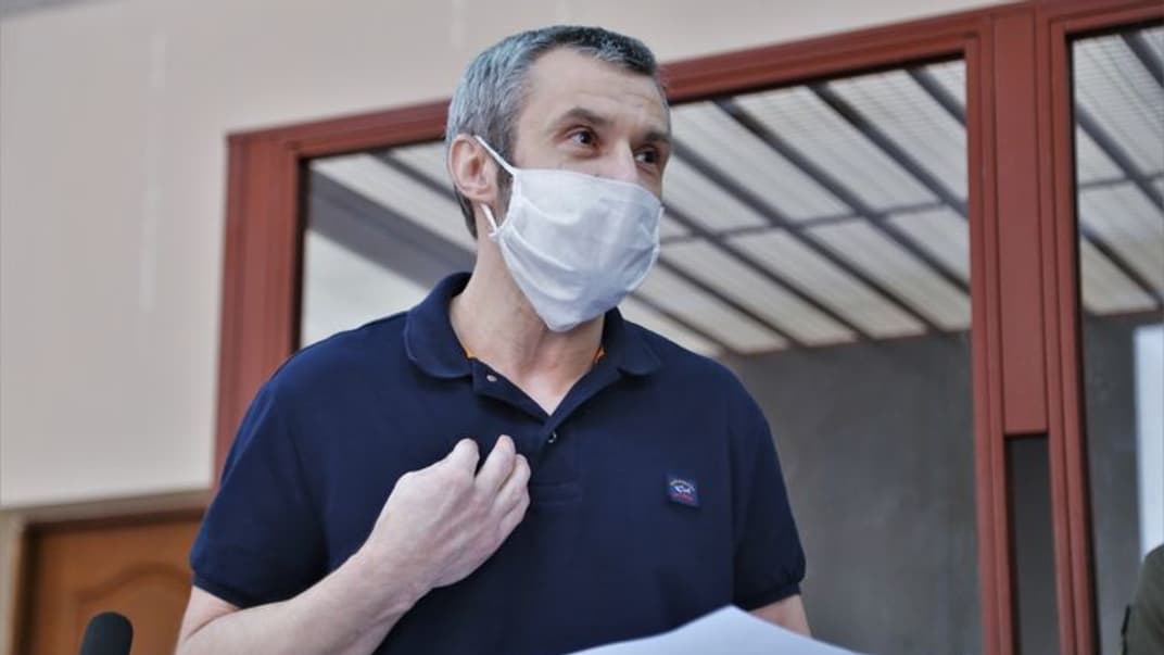 Підозрюваний Олексій Левін (Москаленко) в Печерському суді Києва, 26 червня 2020