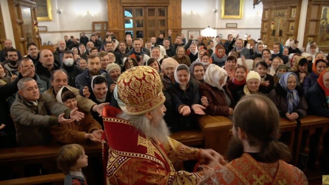 Великоднє богослужіння у Свято-Успенській Святогірській лаврі