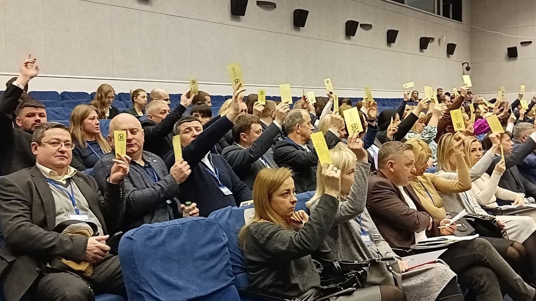 Голосование на ХІХ внеочередном съезде судей в Киеве