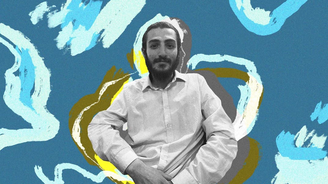 Художник из Сирии Ахмеду Шамсалдин, который волонтерит в больнице в Днепре