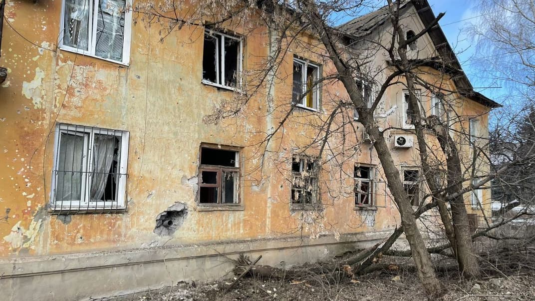 Последствия российских обстрелов в Торецке Донецкой области, 3 февраля 2023 года