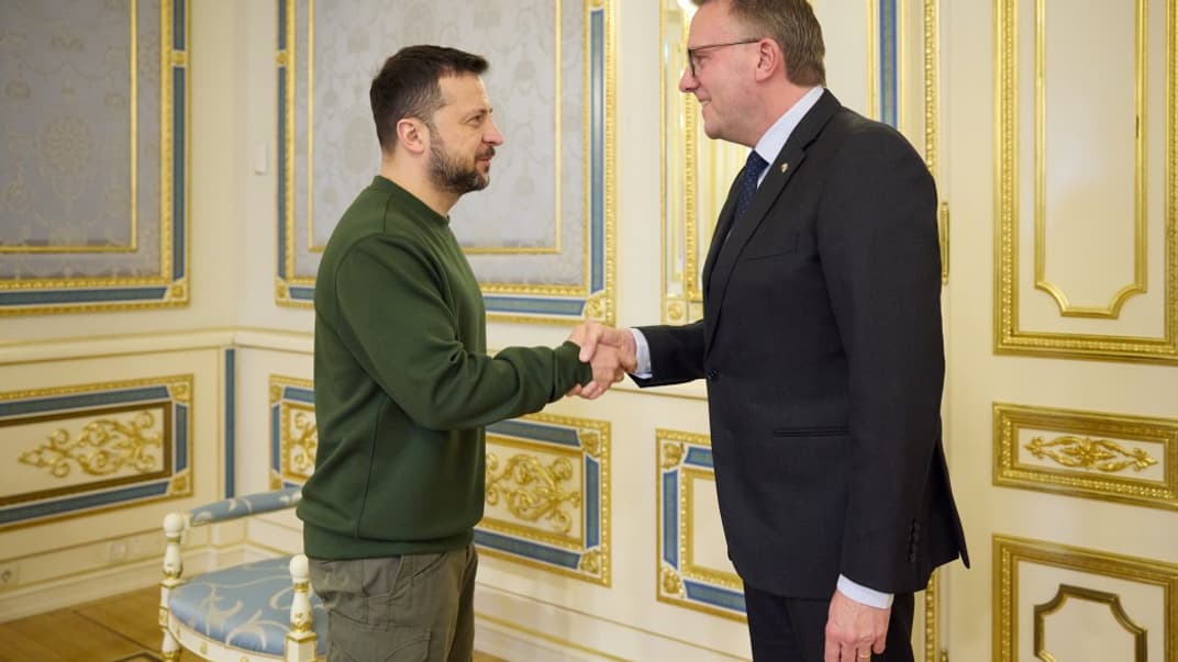 Владимир Зеленский с министром предпринимательства Дании Мортеном Бедскоу