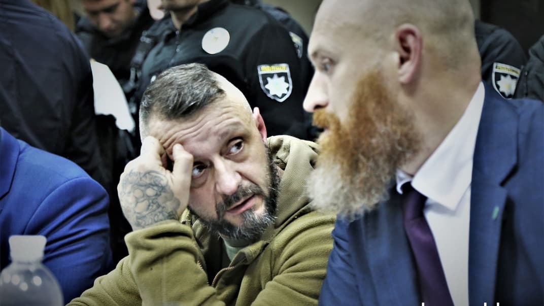 Подозреваемый в убийстве Павла Шеремета Андрей Антоненко в зале Печерского суда Киева 13 декабря 2019 года