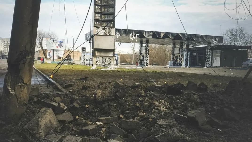 Последствия российского удара по Хмельницкому 31 декабря 2022 года