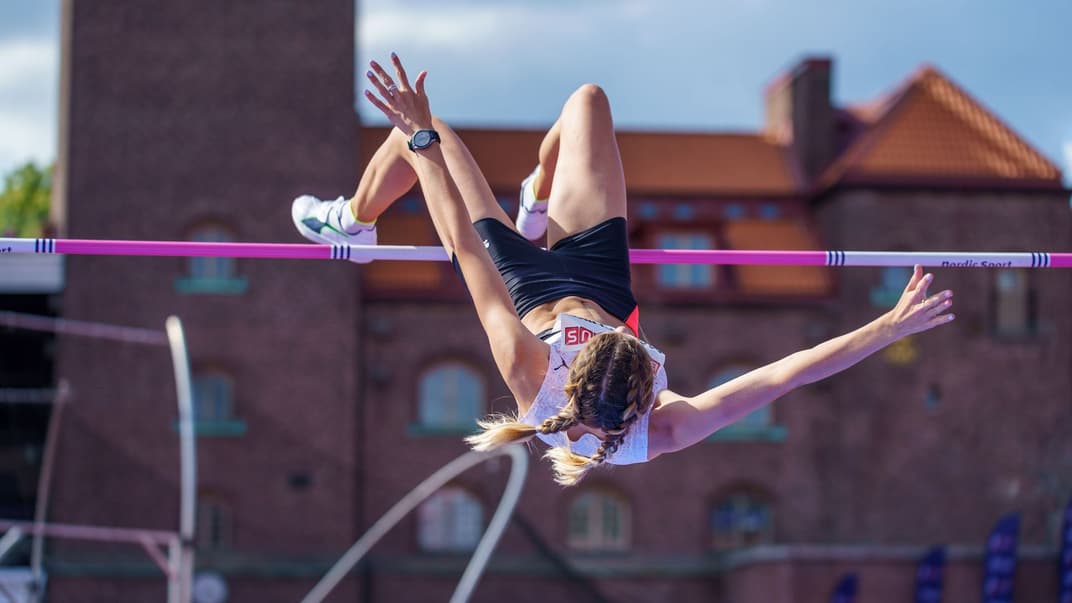 Українська легкоатлетка Ярослава Магучіх на п'ятому етапі «Діамантової ліги» з легкої атлетики у Стокгольмі