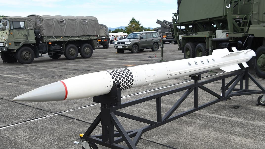 Иллюстративная фотография. Макет ракеты JASDF MIM-104 Patriot PAC-3