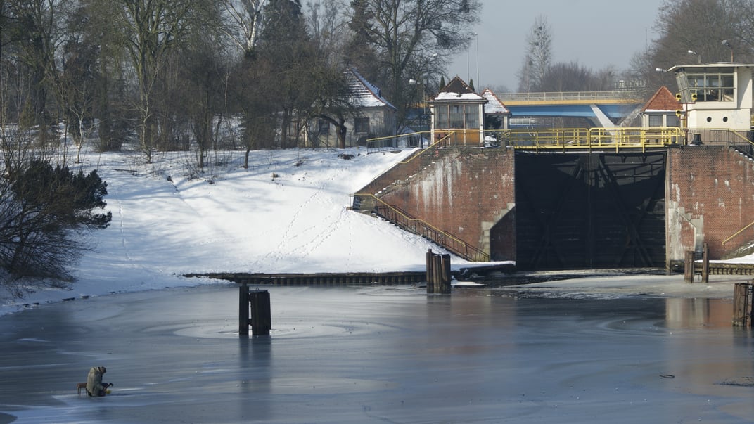 Бидгощський канал взимку