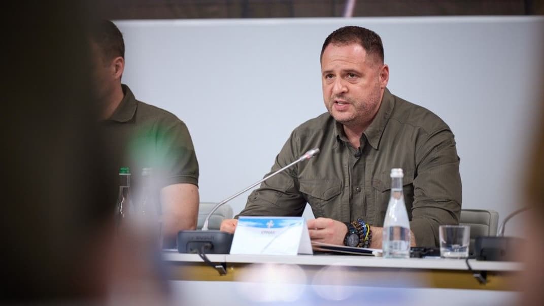 Глава Офиса президента Андрей Ермак на заседании Конгресса местных и региональных властей при президенте Украины, Ивано-Франковск, 30 июля 2023 года