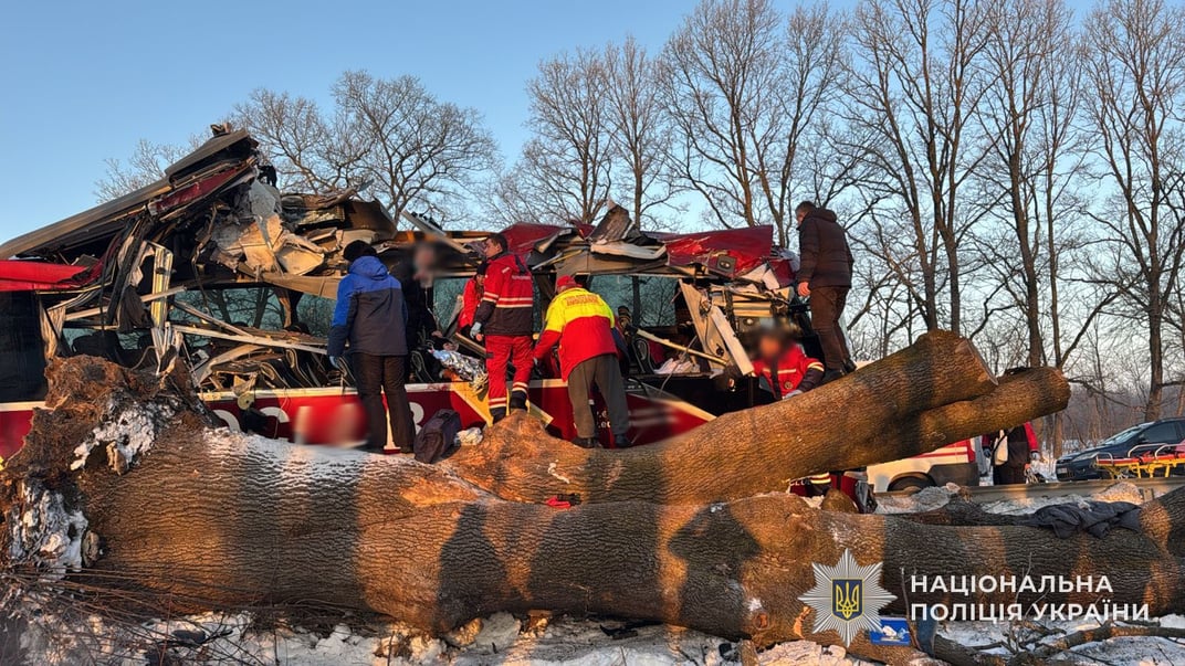 На Львівщині автобус міжнародного сполучення потрапив у ДТП