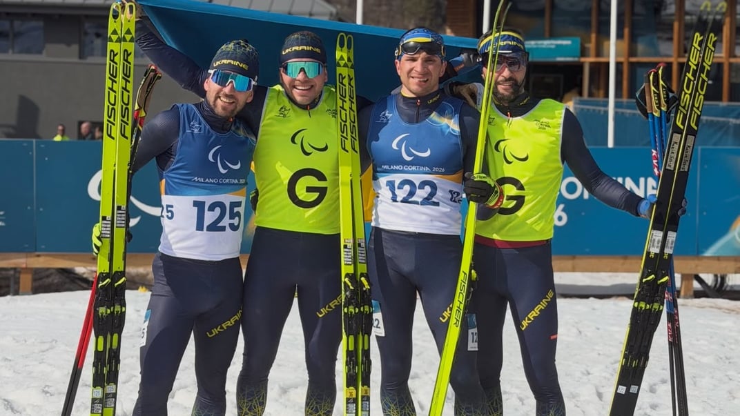 Українські спортсмени Олександр Казік та Анатолій Ковалевський, які здобули медалі Паралімпіади