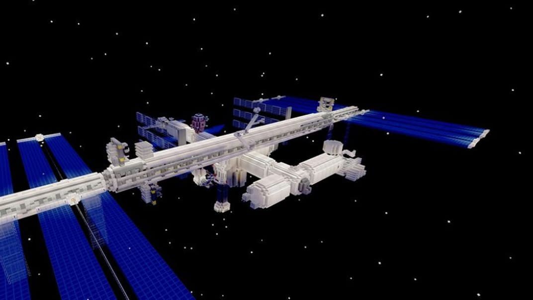 Модель Міжнародної космічної станції в грі Minecraft. Доступ до світу з нею розробники зробили тимчасово безкоштовним