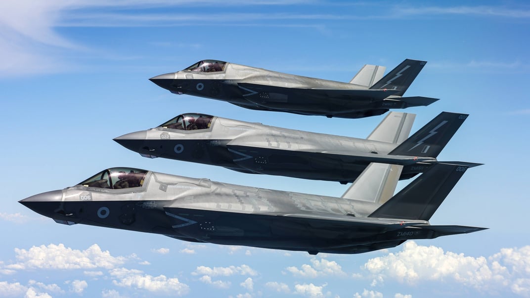 Ілюстративне фото. Трійка британських F-35