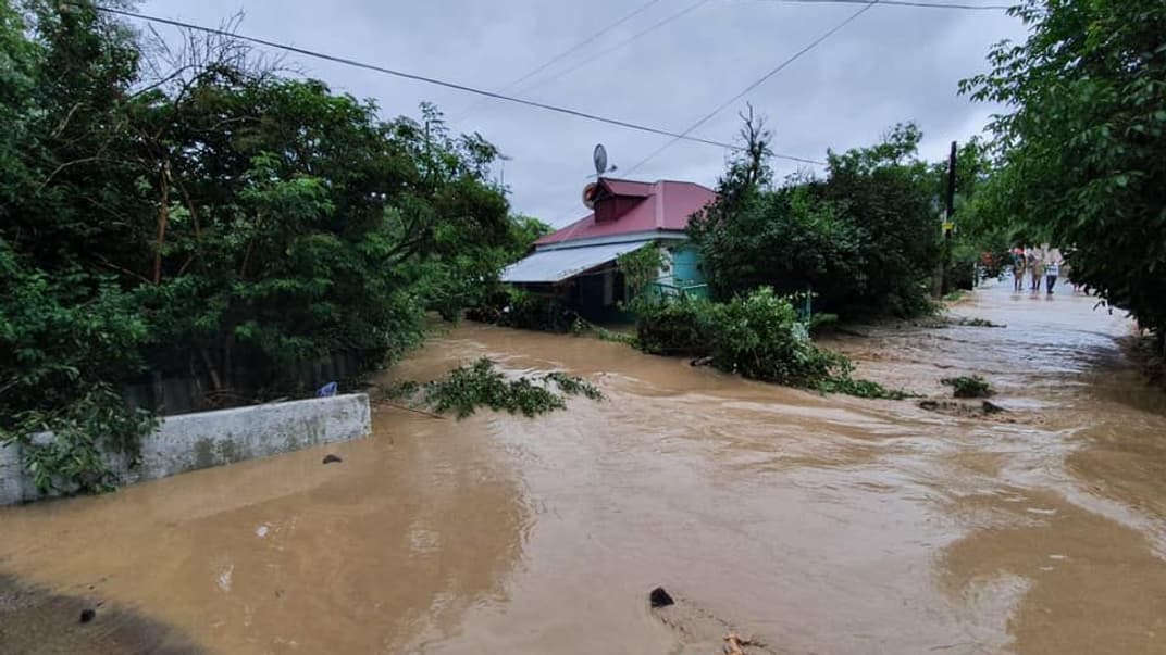 Підтоплені вулиці у Бахчисарайському районі окупованого Криму, 4 липня 2021 року