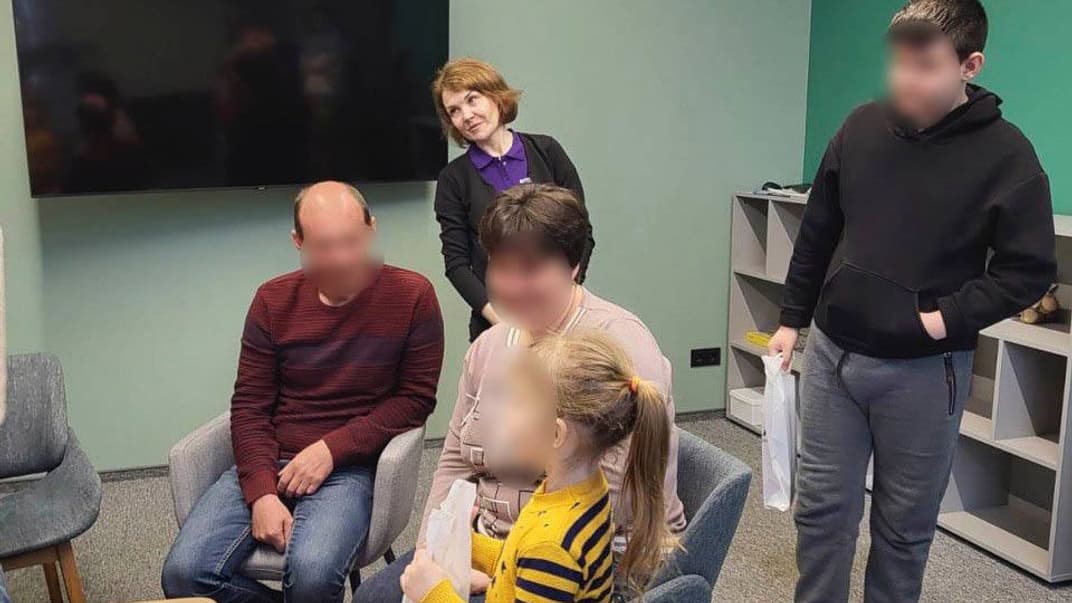 Семья, вывезенная из временно оккупированной Голой Пристани