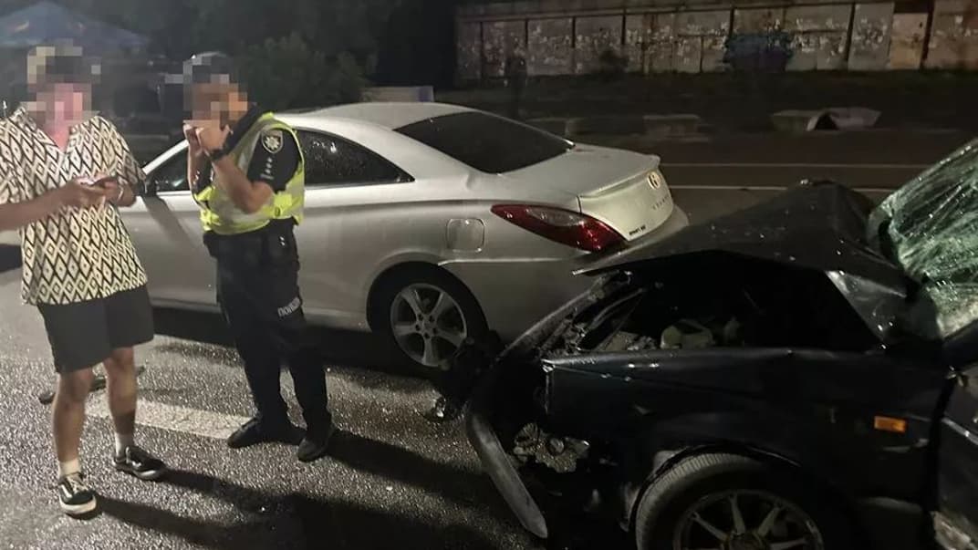 Последствия ДТП в Святошинском районе столицы, 25 июля 2023 года