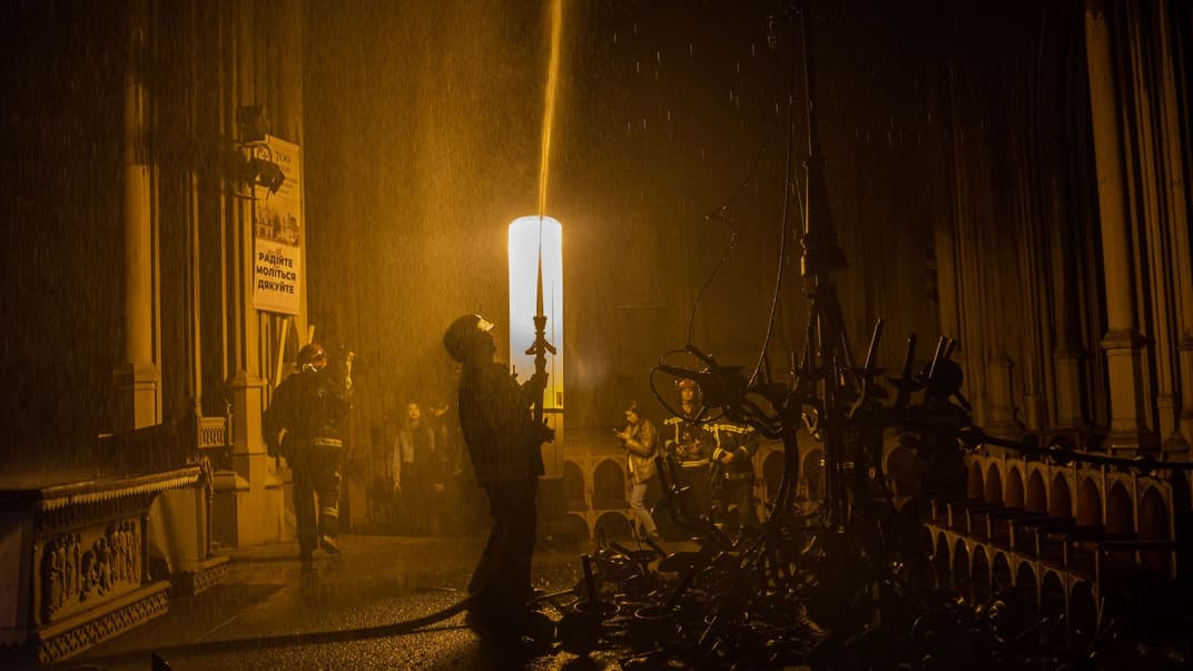 Костел Святого Миколая зсередини після пожежі ввечері 3 вересня 2021 року