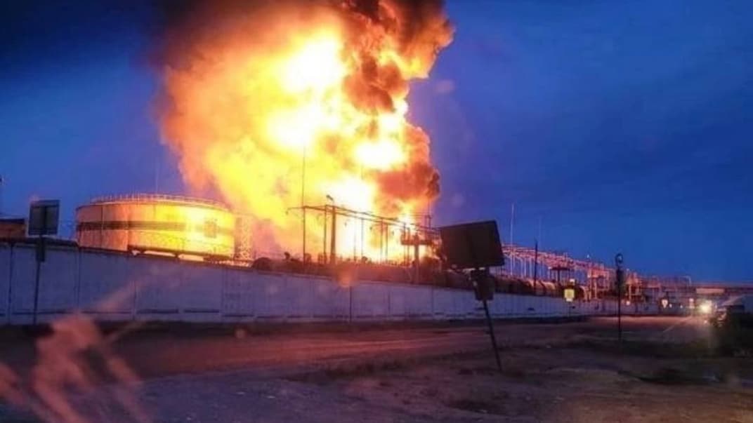 Пожар на нефтебазе в Краснодарском крае рф, 31 мая 2024 года