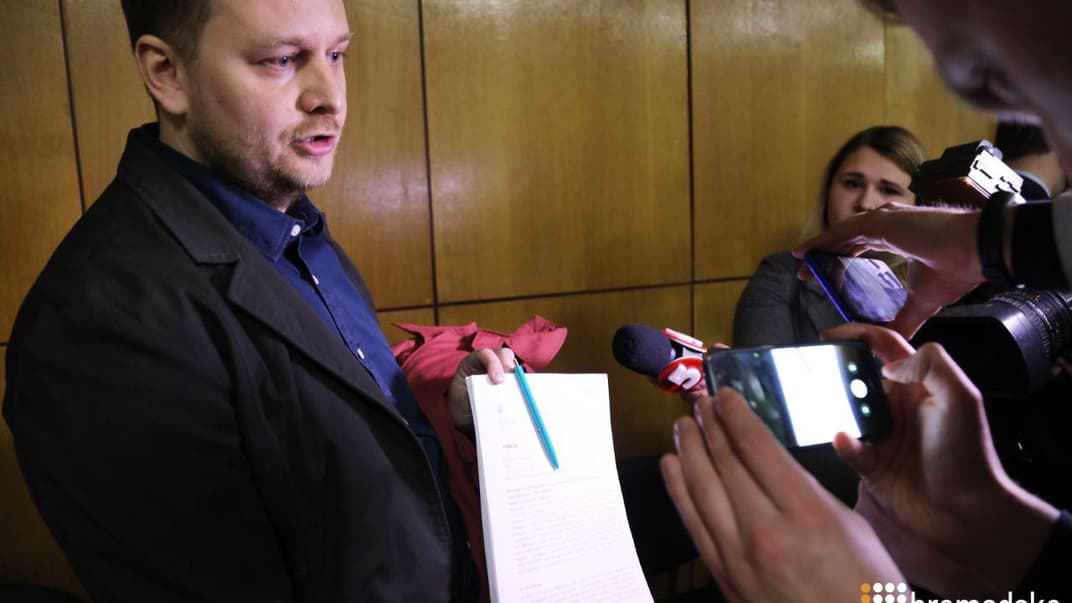 Андрей Хилько, который подал иск об отмене регистрации Зеленского в качестве кандидата, Киев, 20 апреля 2019 года