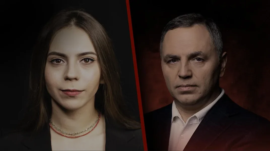 Коллаж. Руководительница отдела расследований hromadske Ярослава Вольвач и Андрей Портнов