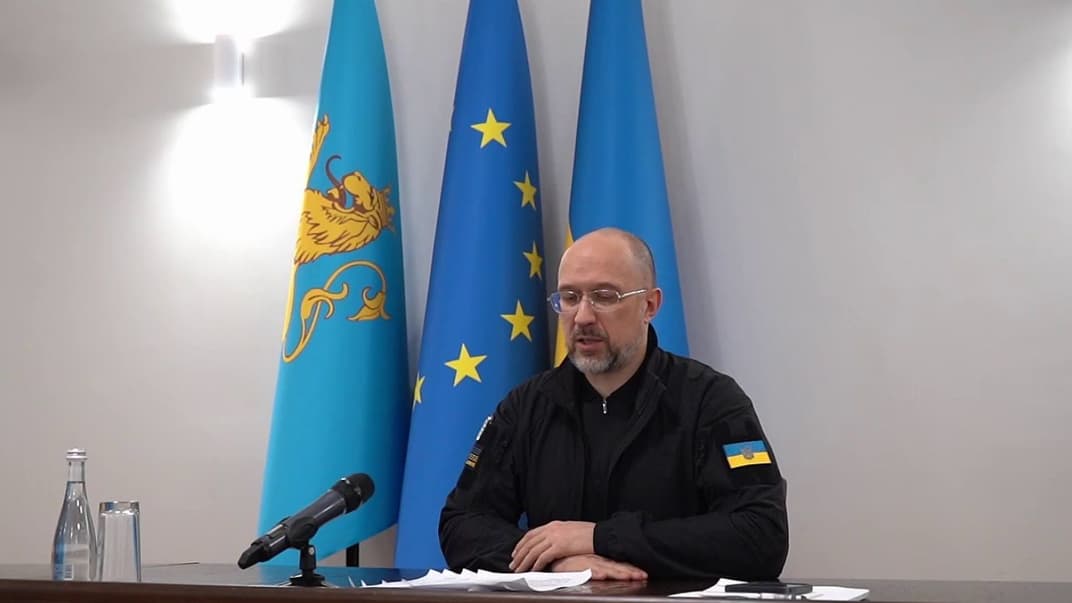 Премьер-министр Украины Денис Шмыгаль на выездном заседании правительства во Львовской области, 23 февраля 2024 года