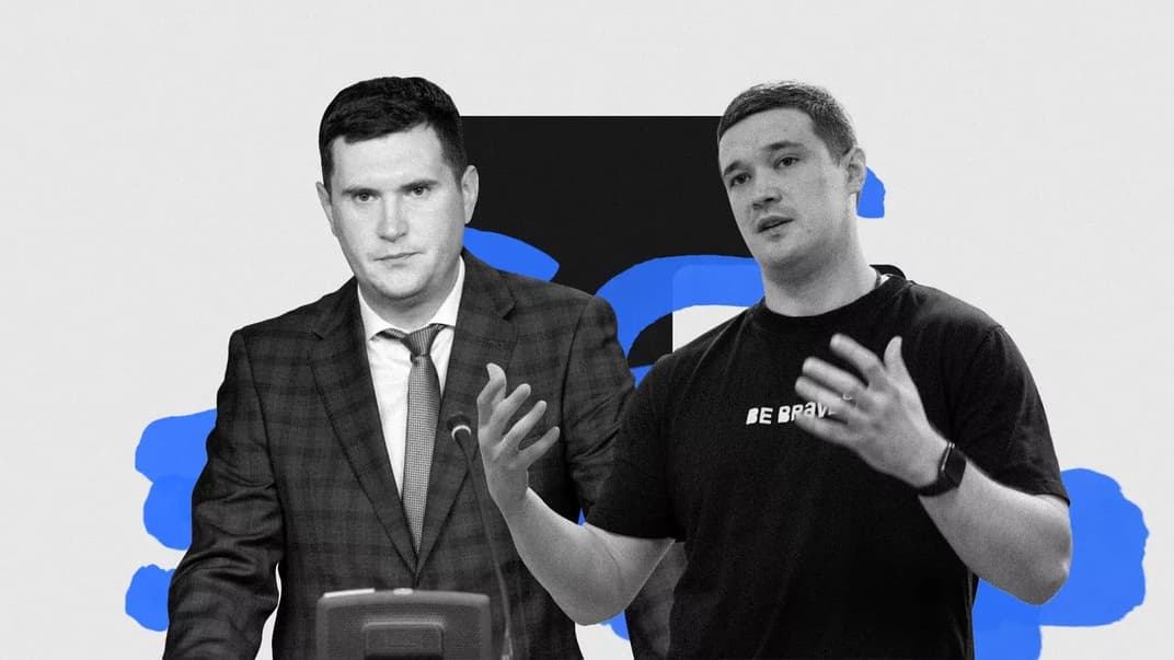 Бывший глава Госспецсвязи Юрий Щиголь и глава Минцифры Михаил Федоров