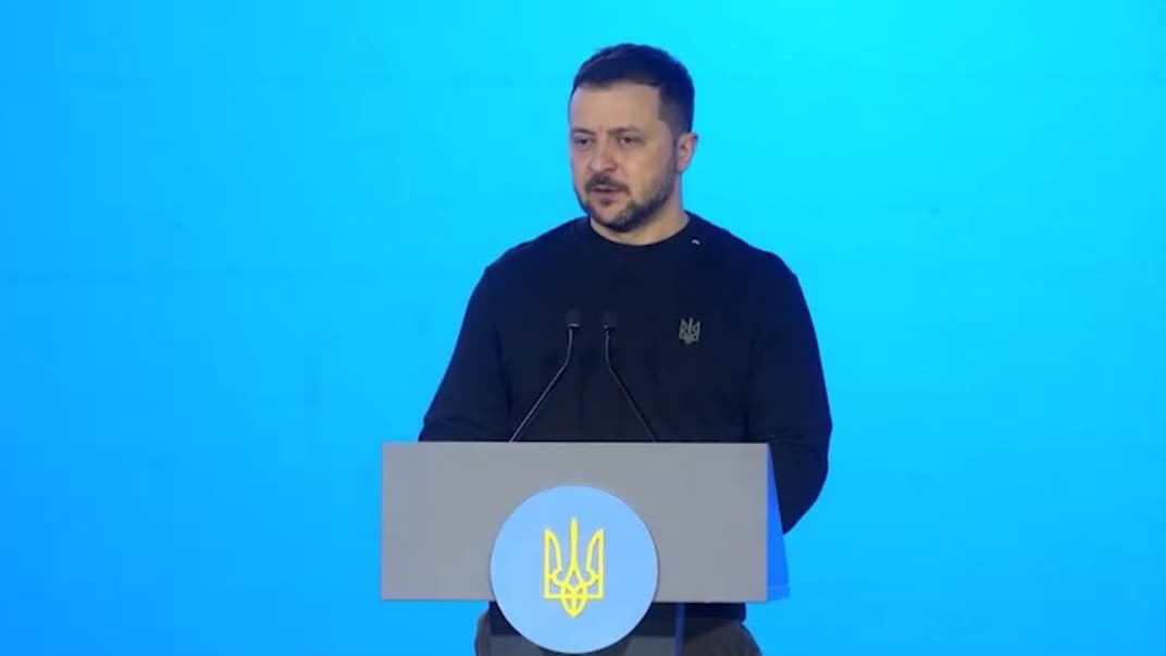 Президент Володимир Зеленський під час форуму «Зроблено в Україні», Київ, 26 лютого 2024 року