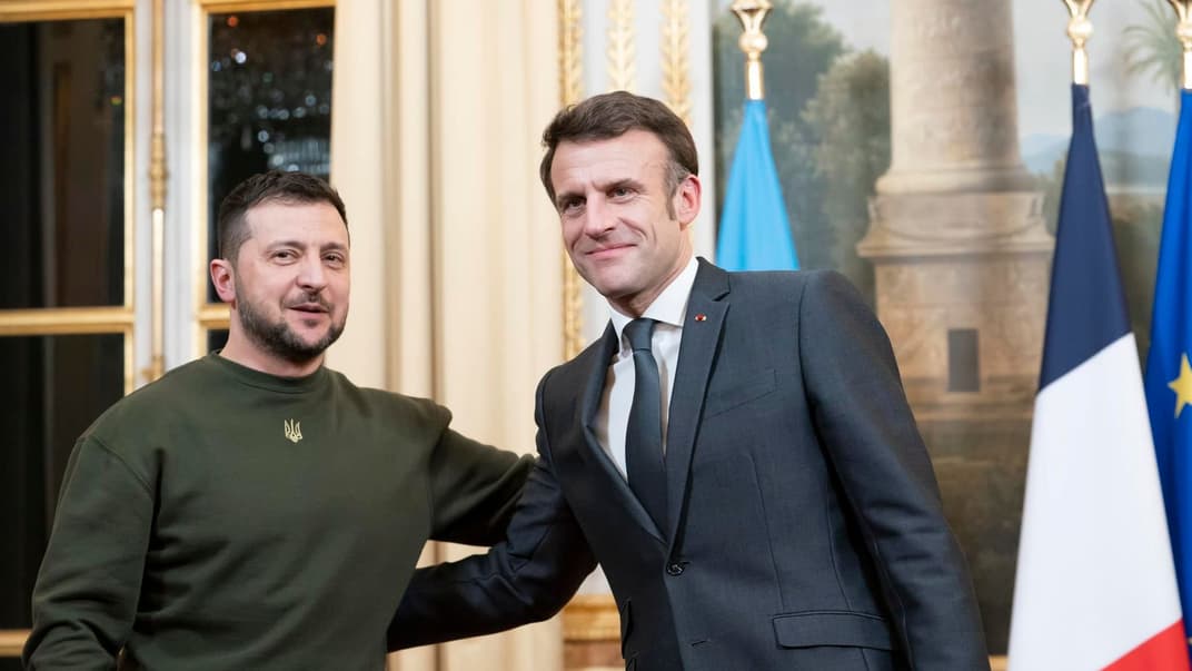 Ілюстративне фото. Президенти України та Франції Володимир Зеленський та Емманюель Макрон