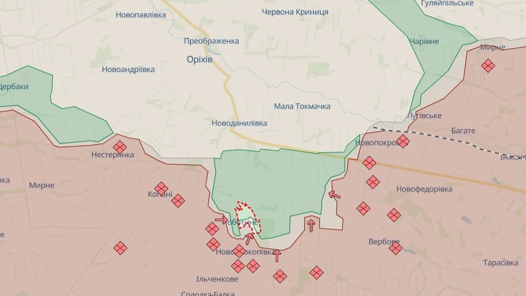 Українські війська повністю контролюють Роботине на Оріхівському напрямку