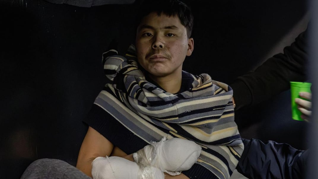 Один из пленных военных КНДР