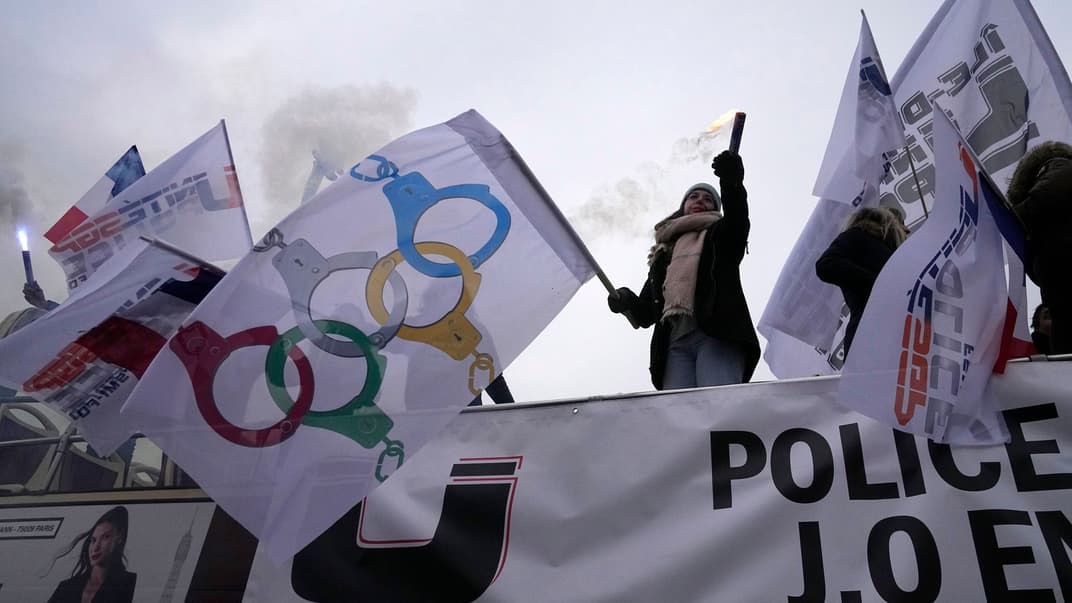 Предыдущий протест полицейских в Париже, 10 января 2024 года