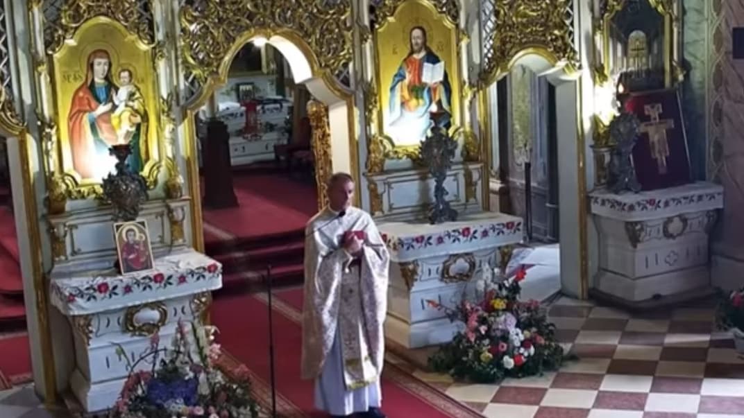 Роман Кураха на богослужінні 6 серпня