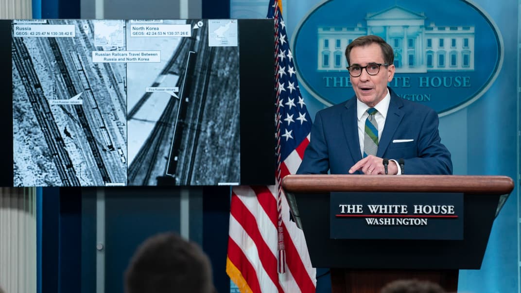 Ілюстративне фото. Джон Кірбі на брифінгу в Білому домі, 20 січня 2023 року