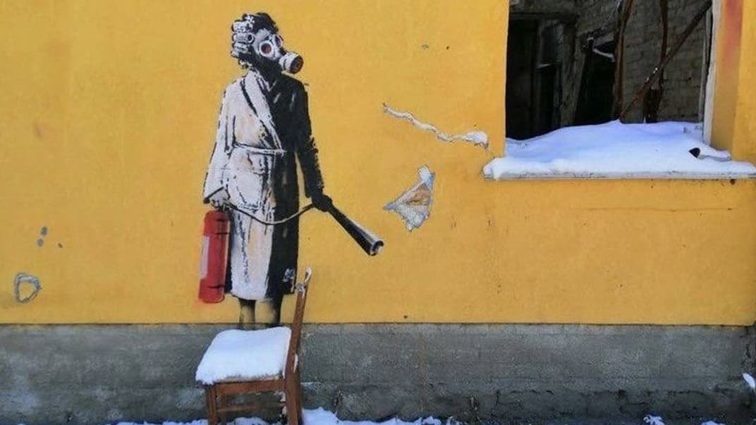 Робота Бенксі в Гостомелі