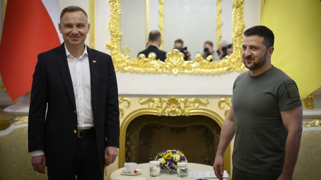 Президент Польши Анджей Дуда и его украинский коллега Владимир Зеленский, июнь 2023 года