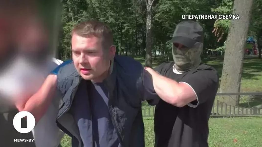 Скриншот сюжету про затримання громадянина Польщі в Білорусі Скриншот сюжету про затримання громадянина Польщі в Білорусі