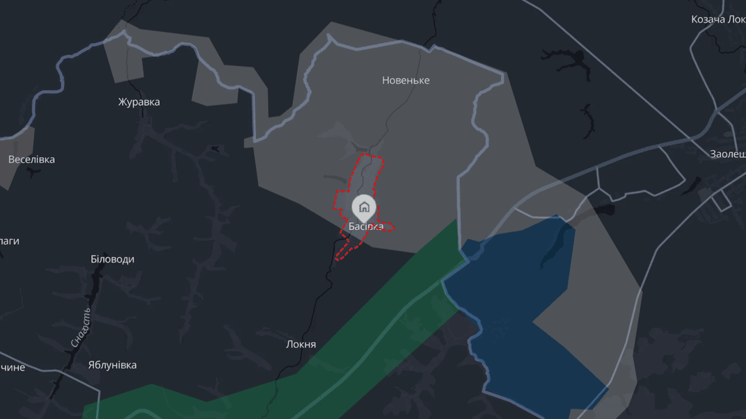 Село Басівка на мапі DeepState