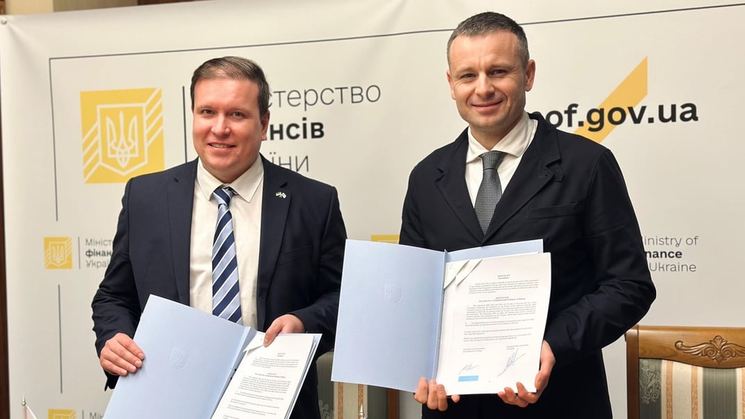 Министр финансов Украины Сергей Марченко и министр внешней торговли и развития Финляндии Вилле Тавио