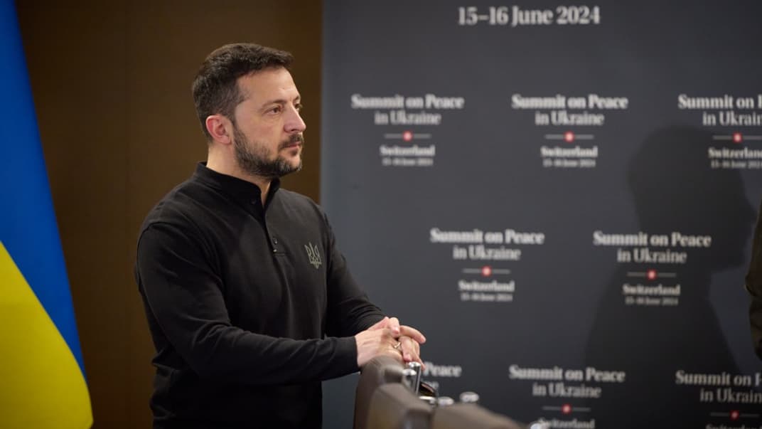 Володимир Зеленський на Глобальному саміті миру у Швейцарії, 15 червня 2024 року