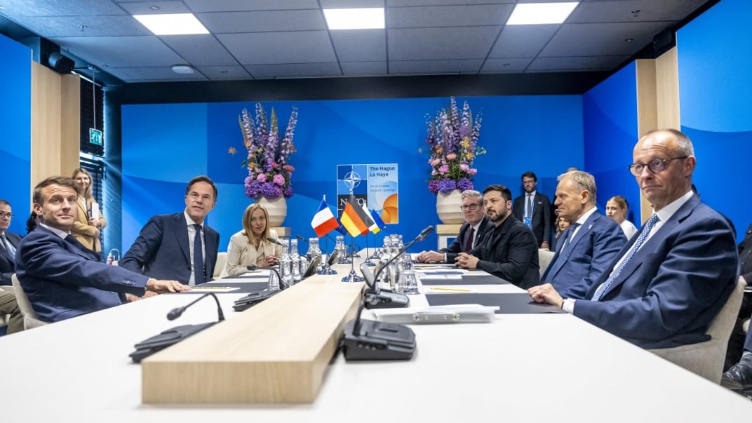 Президент України Володимир Зеленський з лідерами країн E5